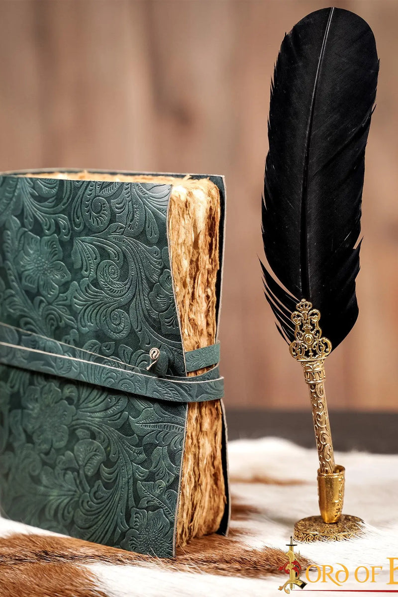 Leren boek fantasy, groen