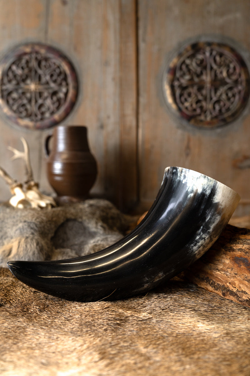 Viking drinkhoorn drakkar, 300-500 ml