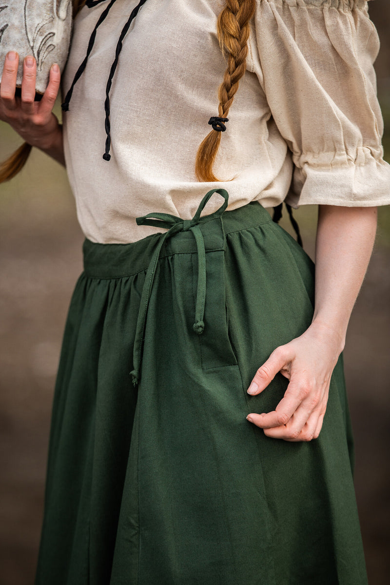 Middelalderskørt Konstanze, grøn