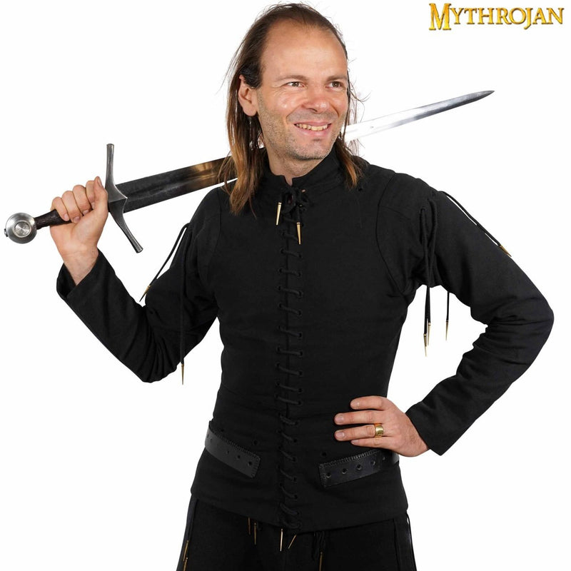 Armadura del siglo XV jubón, negro 