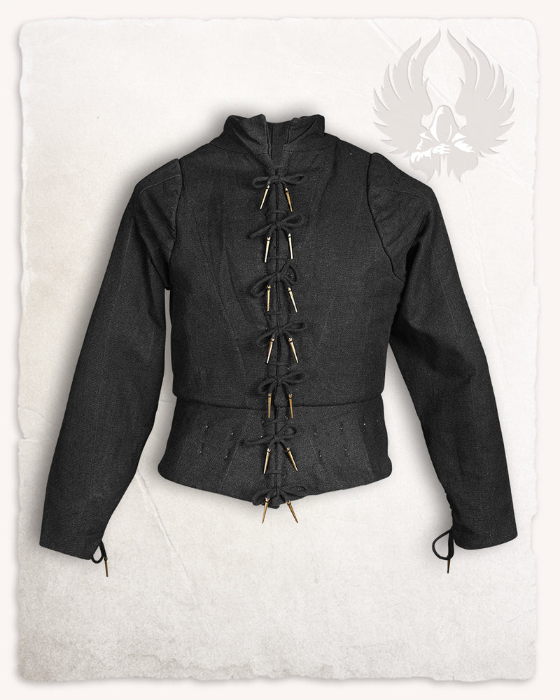 Tudor arming doublet, 15e eeuw, zwart