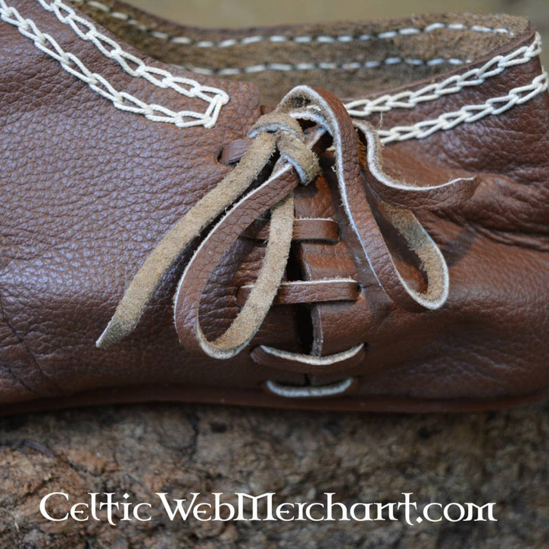 Normanda zapatos, 1150-1350, marrón 