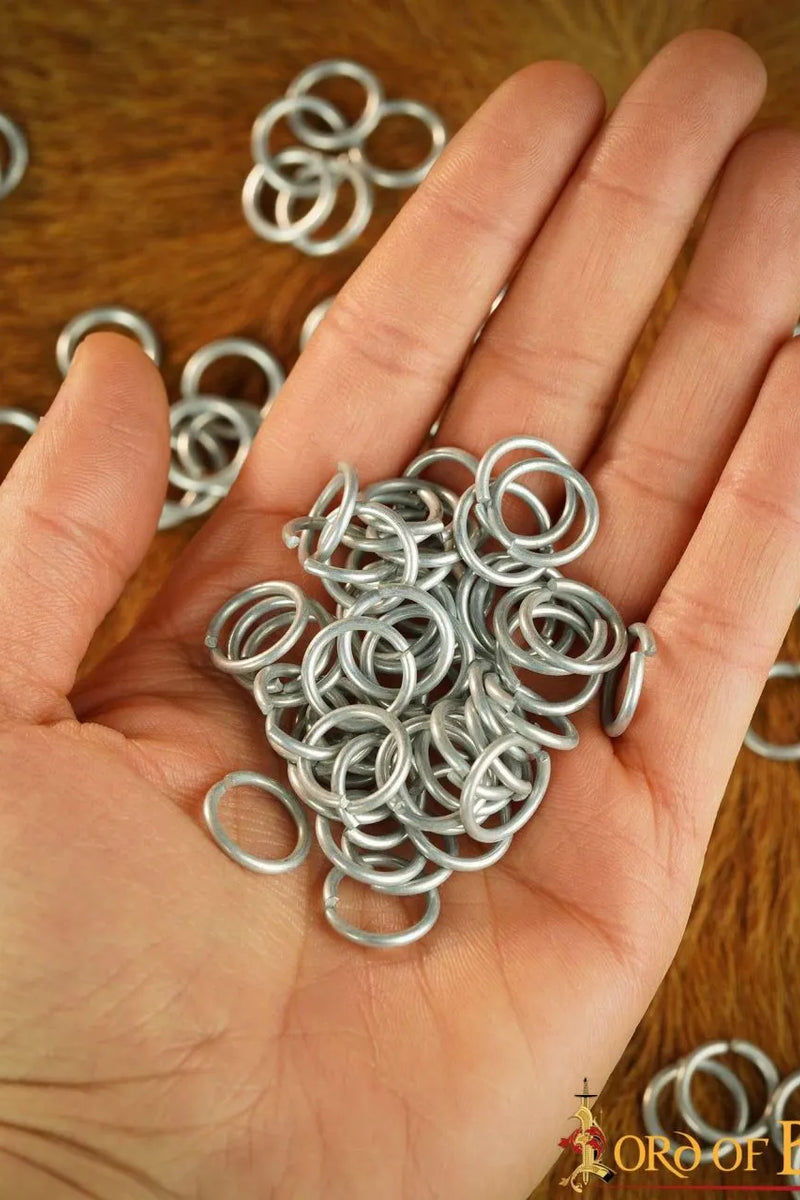 1kg chainmail rings, galvanized, butted 10 mm