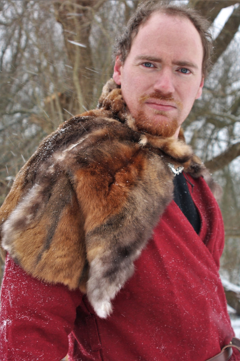 Bont kraag Ragnar, bruin