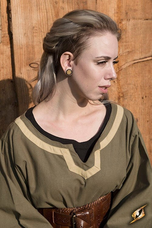 Vikingjurk Astrid, groen/beige