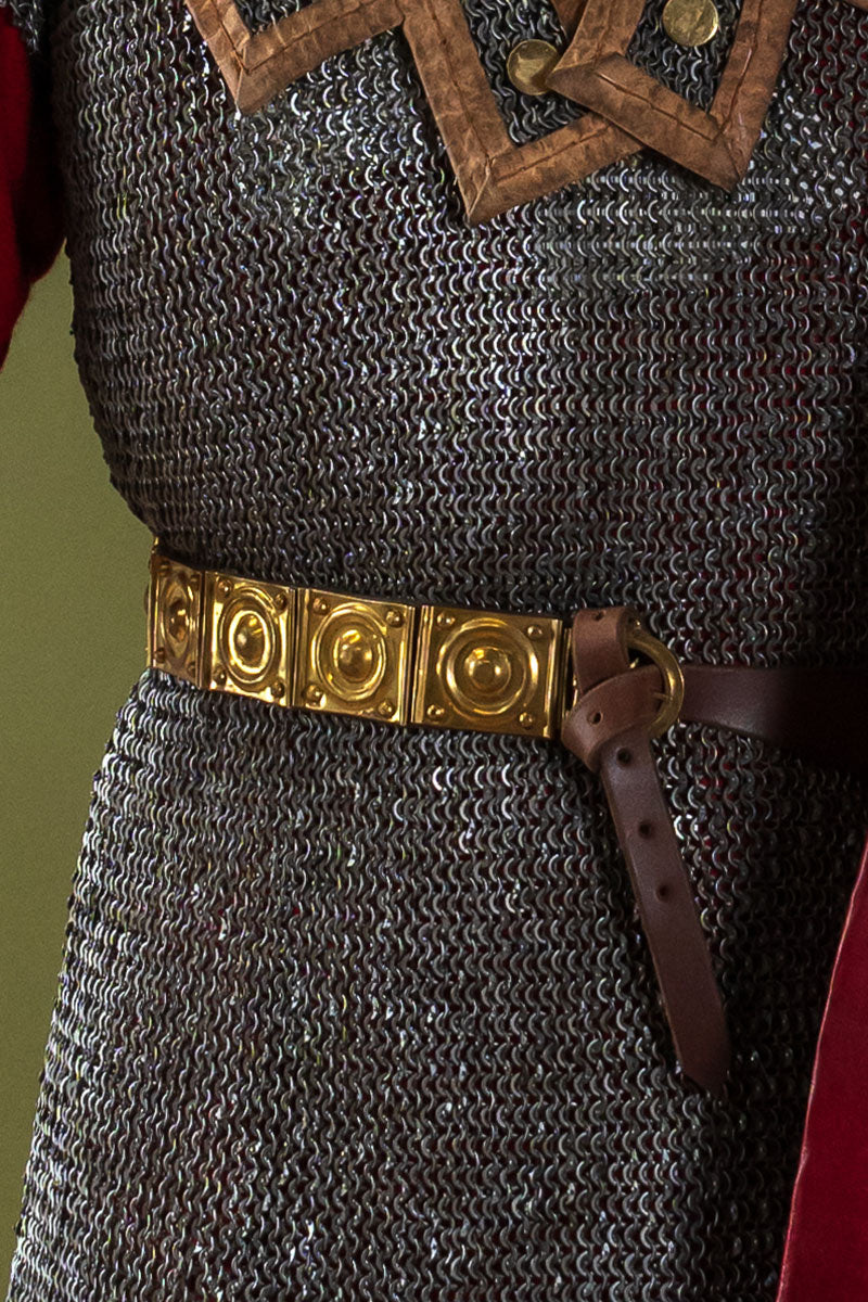 Roman lorica hamata, mixed flat rings - round rivets, 9 mm