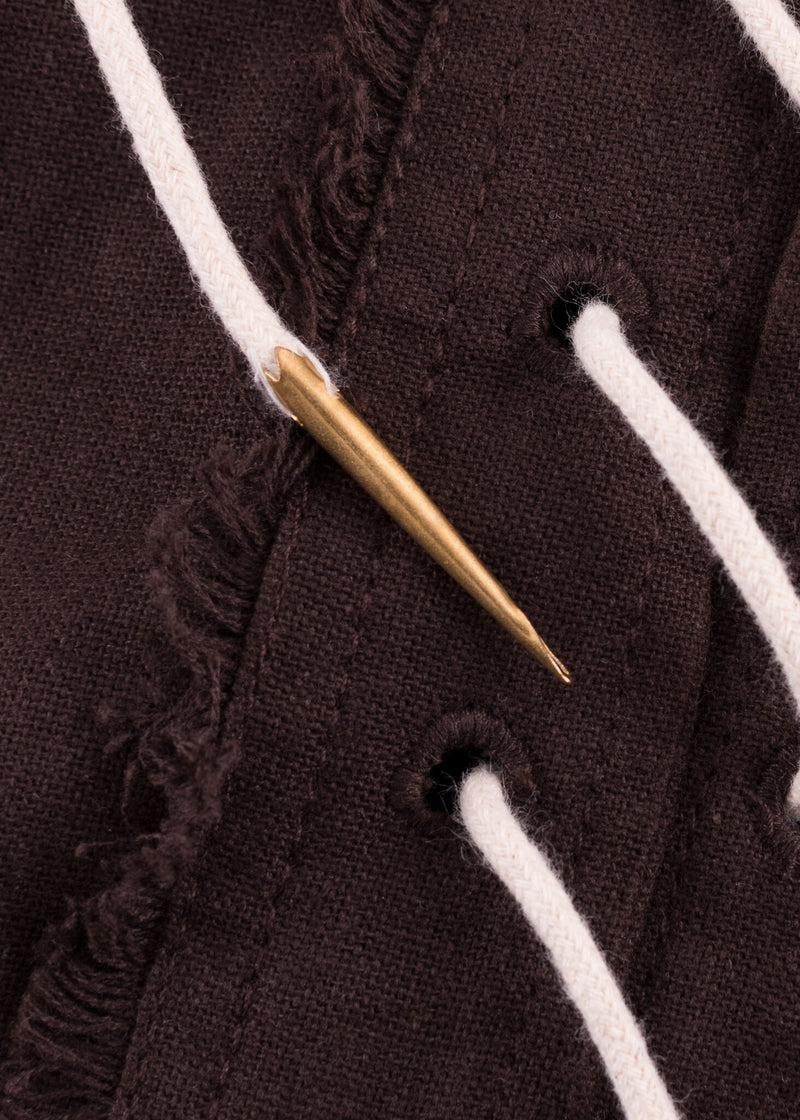 Lacet avec aglets, ensemble de 5, naturel 