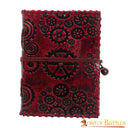 Leren boek Steampunk, antieke pagina's