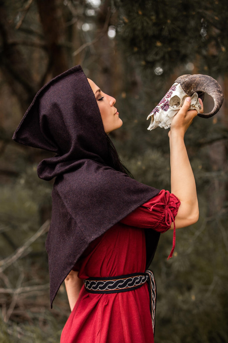 Skjoldehamm chaperon Halfdan, brun, mélange de laine 