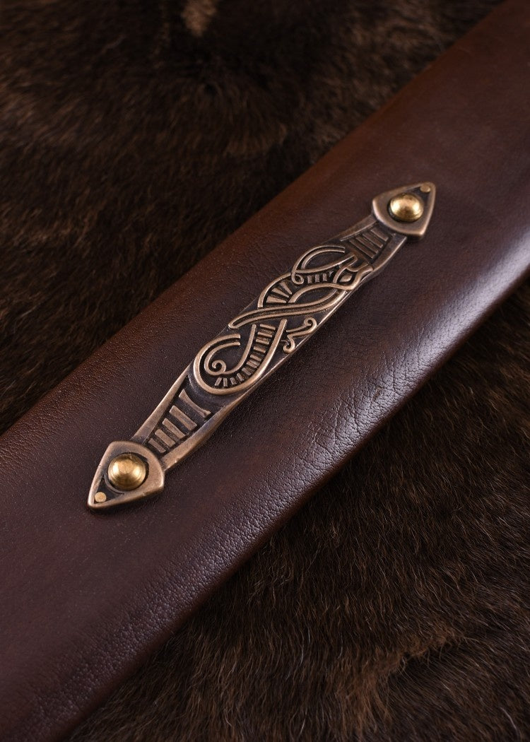 Vikingzwaard eiland Eigg damascusstaal, leren grip, semi-scherp