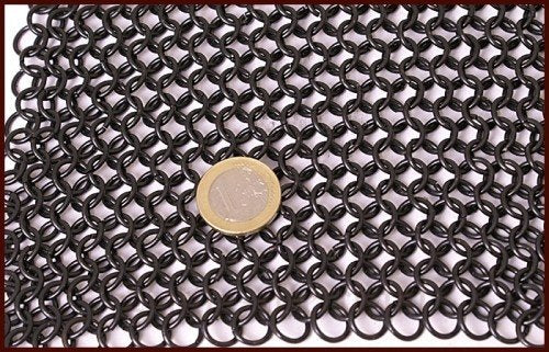 Haubergeon, negro, sin remaches 8 mm 