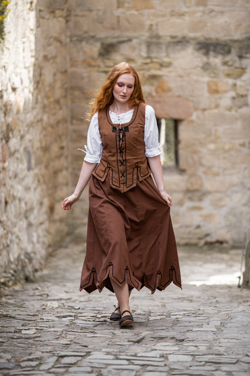 16e eeuwse doublet Christine, bruin