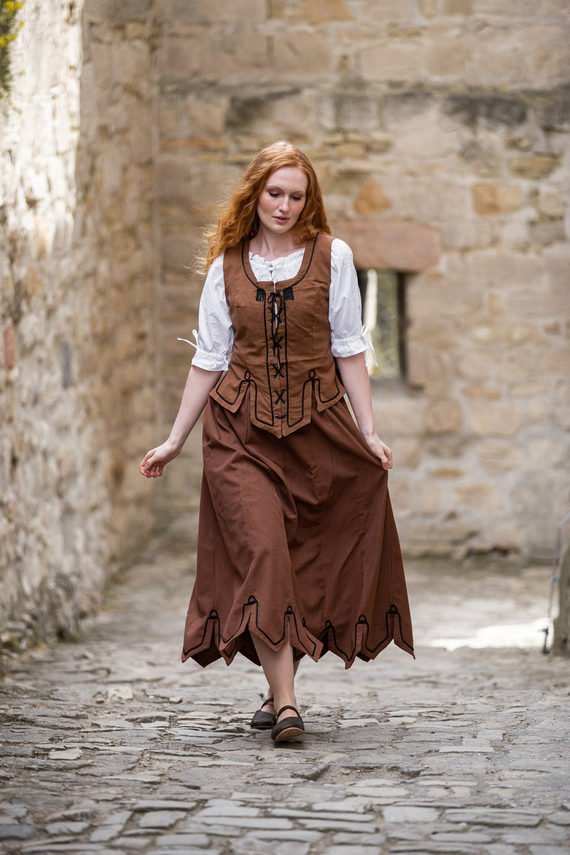 16ème siècle pourpoint Christine, brun 