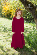 Medieval vestido Ylvi, burdeos rojo 