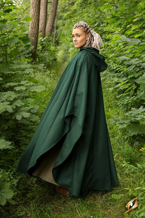 Reismantel, groen, wolmix