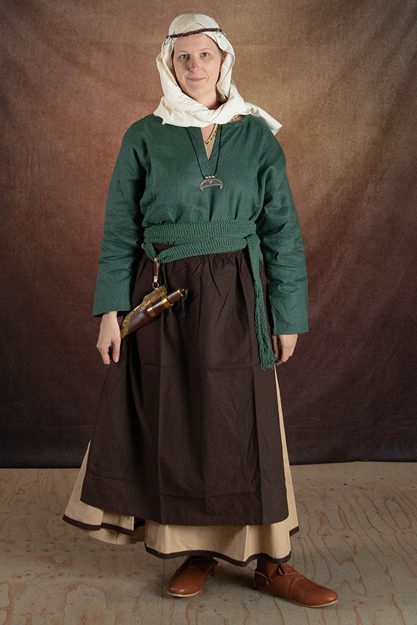 Middeleeuwse hoofddoek, crème