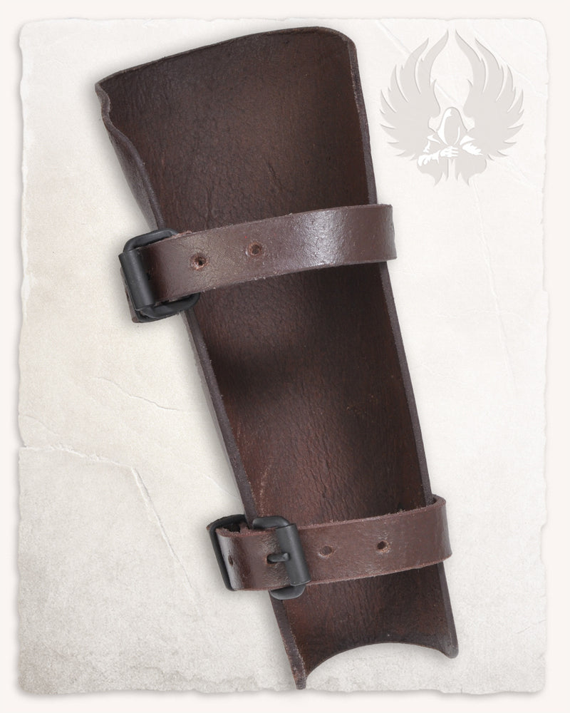 Felix leren bracers, onderarmbeschermers, zwart