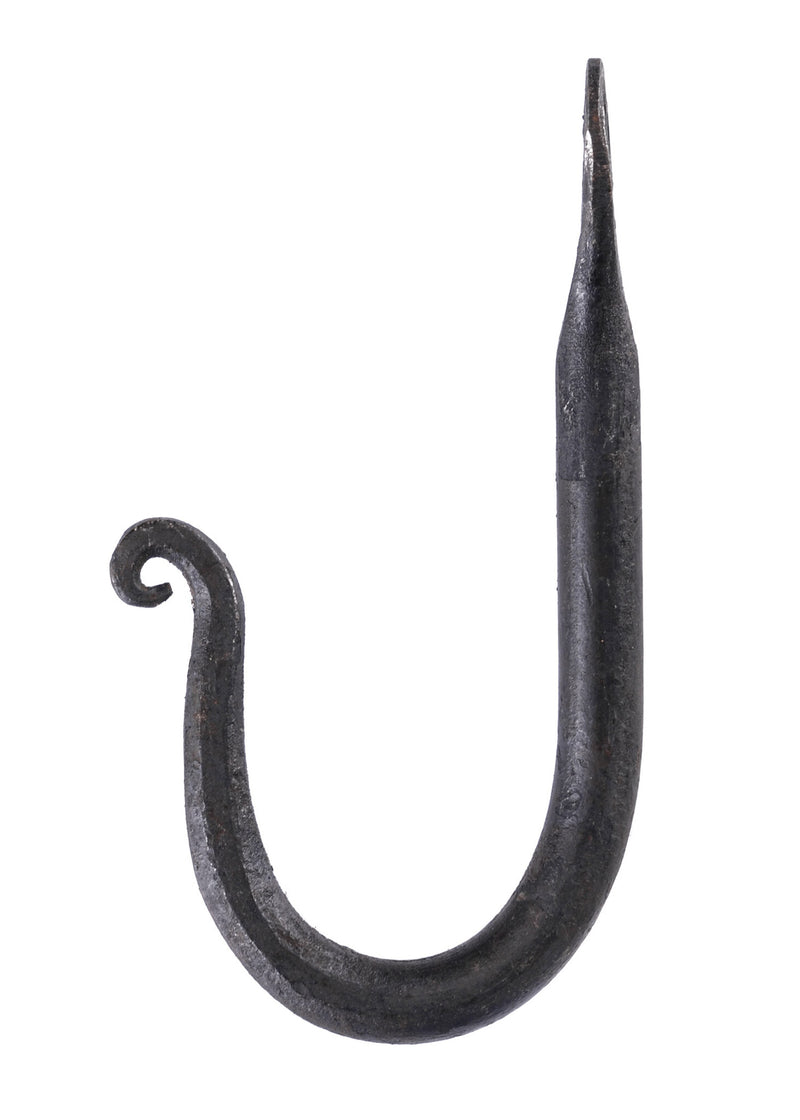 Hand-forged steel wall hook