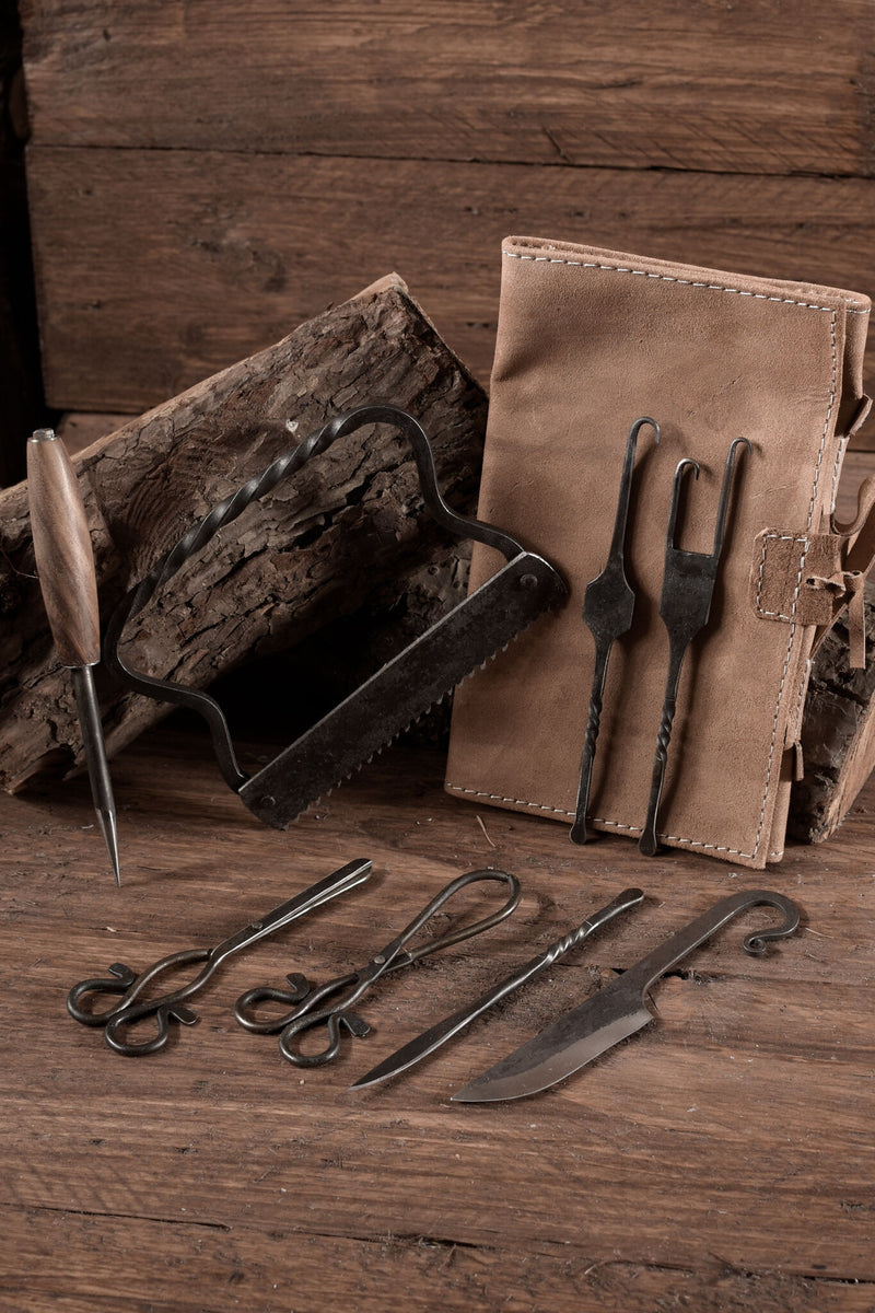 Chirurgijnsset, 8-delig, met hoes