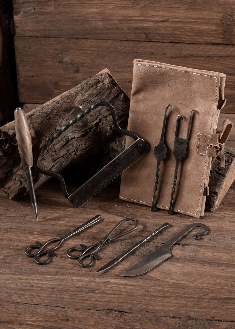 Surgery set, 8 pieces, with case