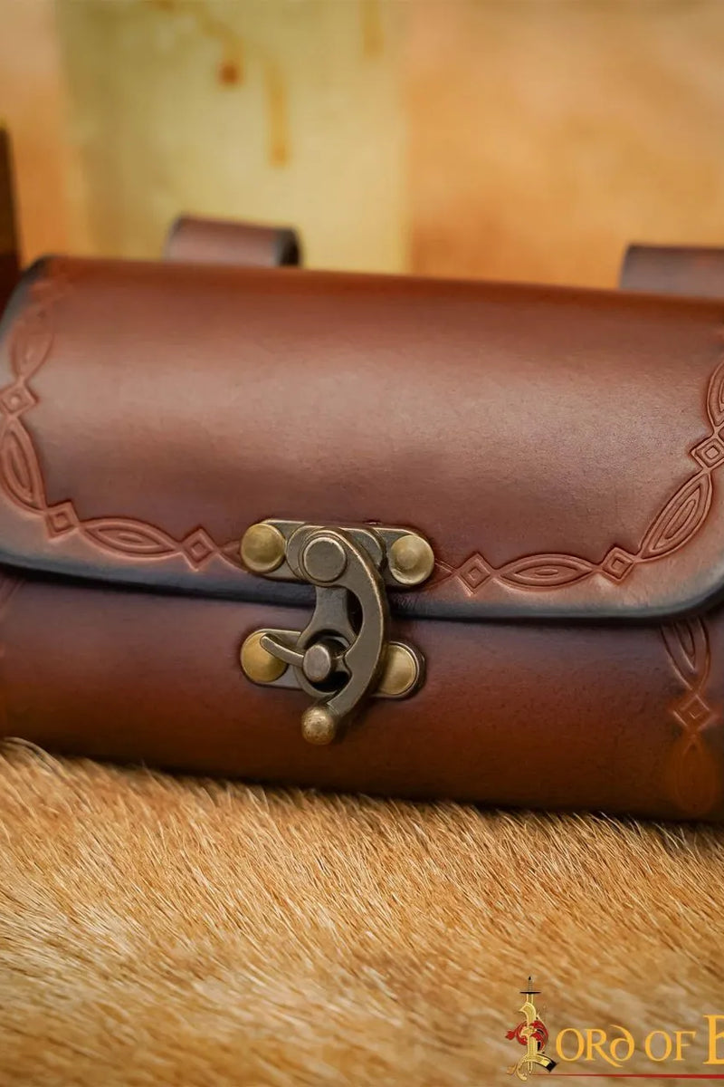 Toverdrank tas met 4 flesjes, bruin