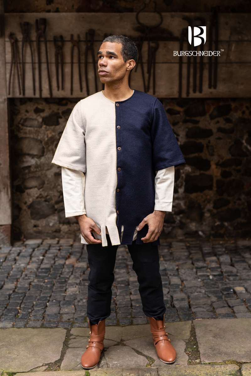 Surcot Aleran, rechts, naturel, wolmix