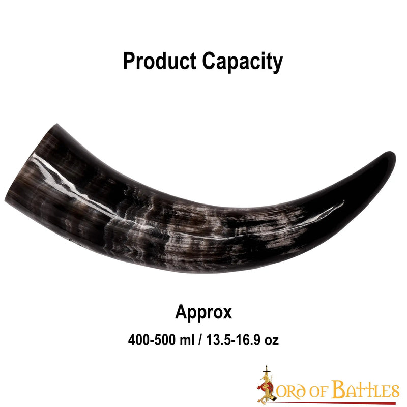 Viking drinkhoorn drakkar, 300-500 ml