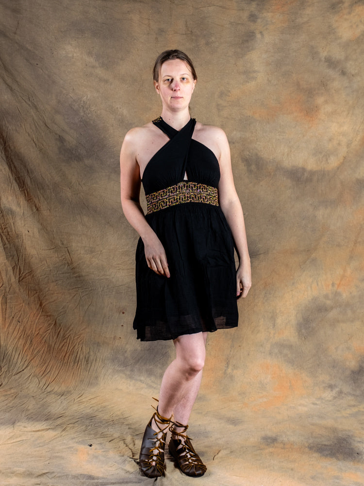 Godinnen Jurk Persephone kort, zwart