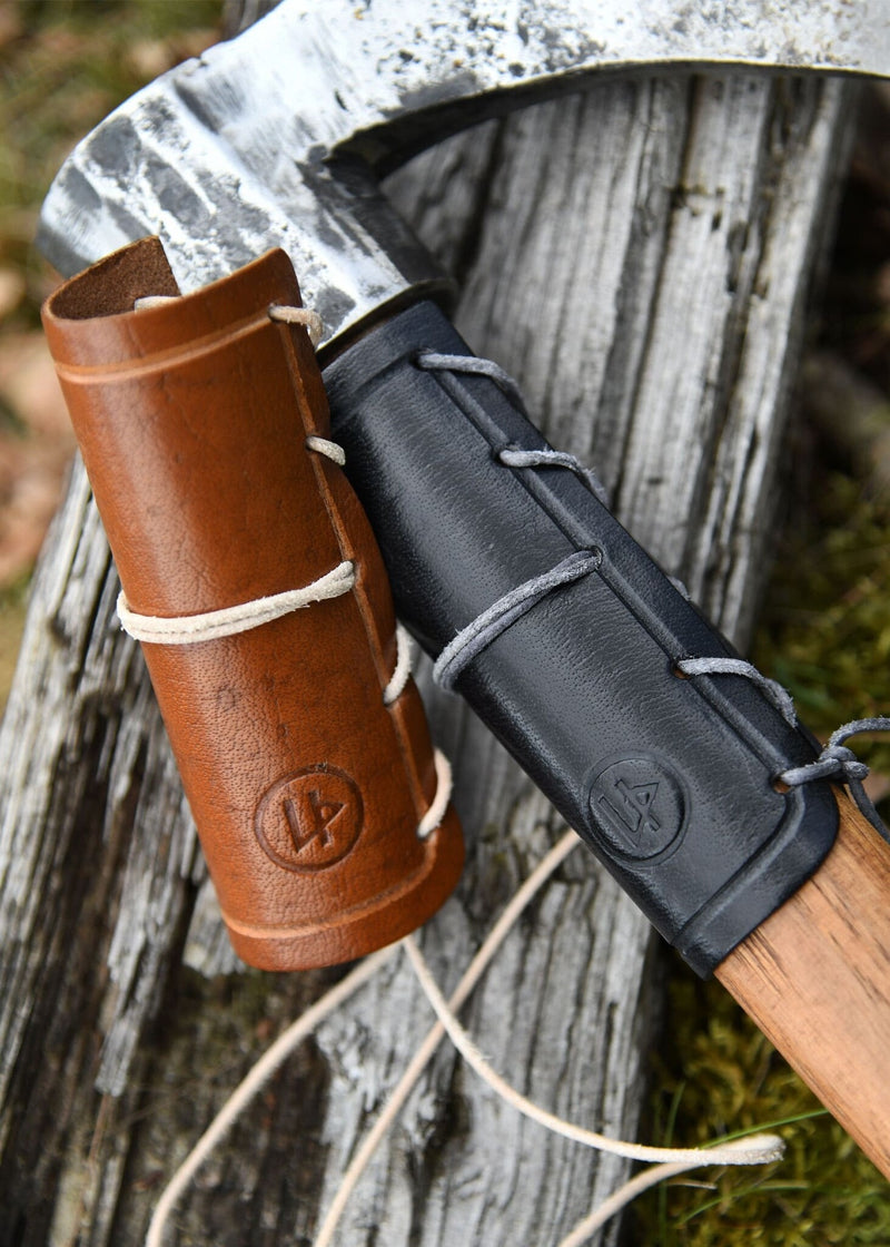 Étui en cuir pour hache, noir 
