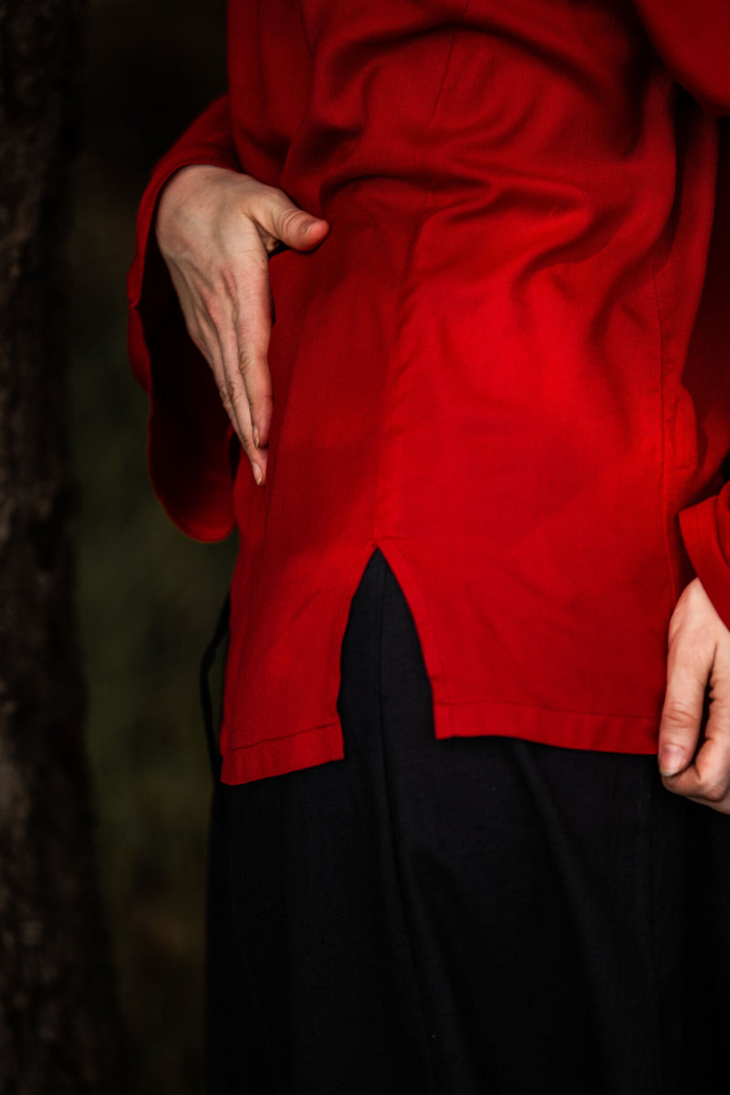 Renaissanceblouse, rood