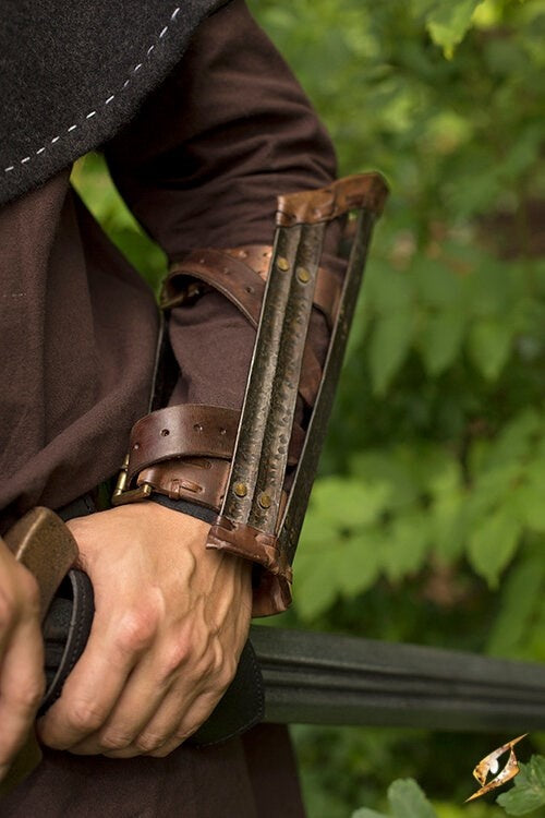 Germanic bracers, forearm guards, patinated, 1 mm