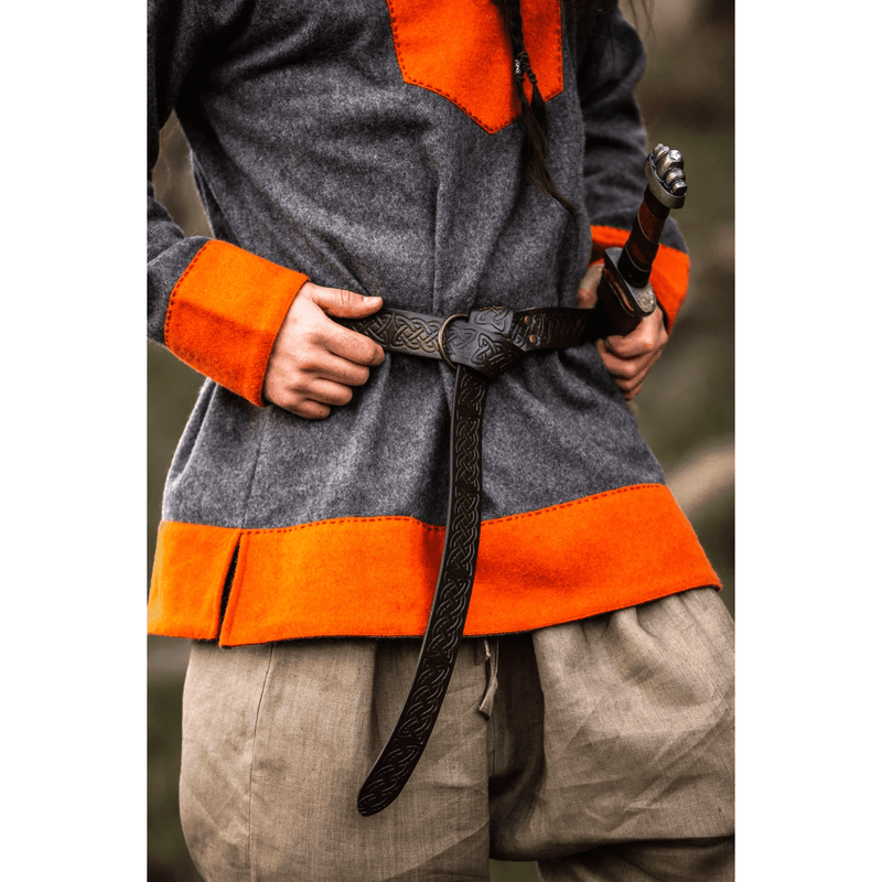 Keltische riem met ringsluiting,zwart