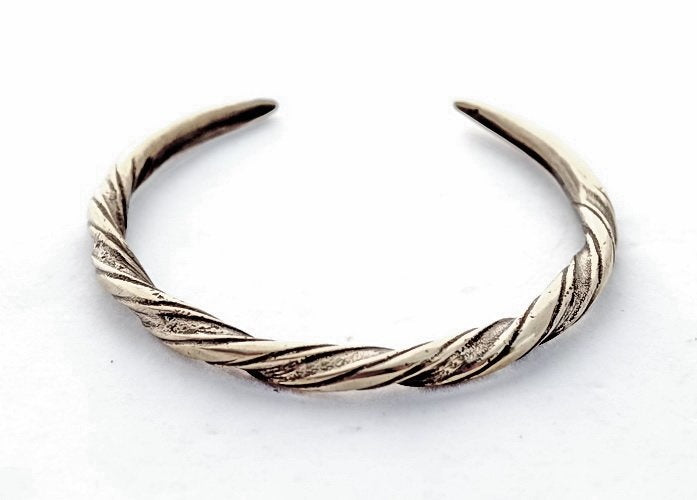 Viking armband Danelaw, verzilverd brons