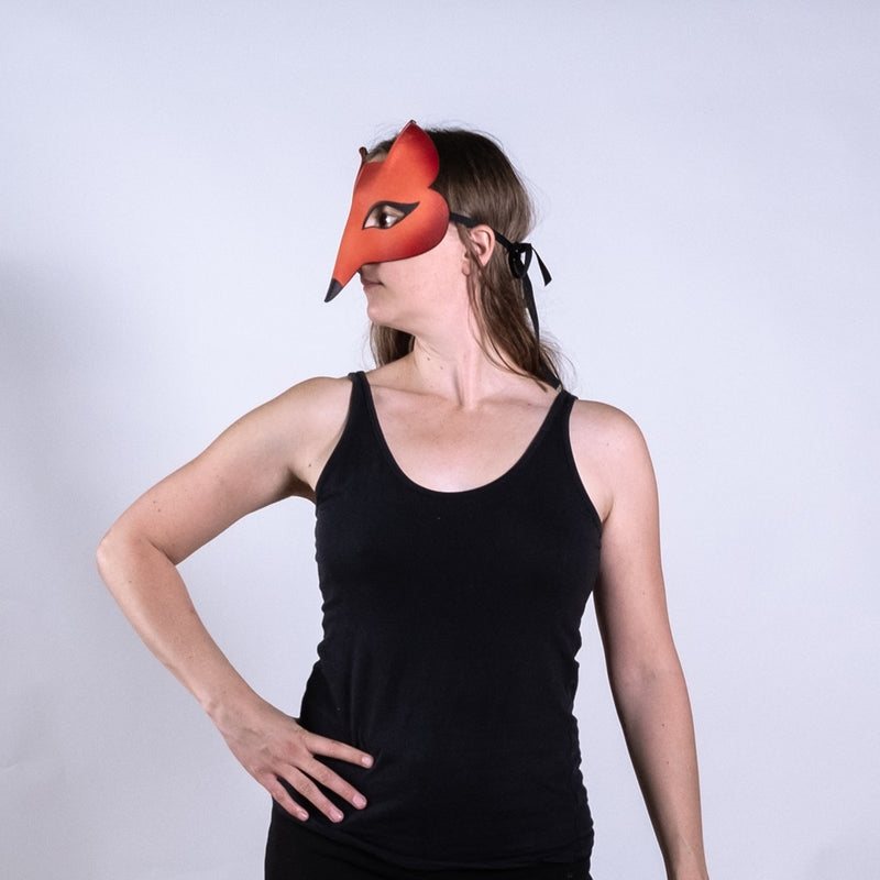 Veneziano maschera Vos, rosso-arancia 