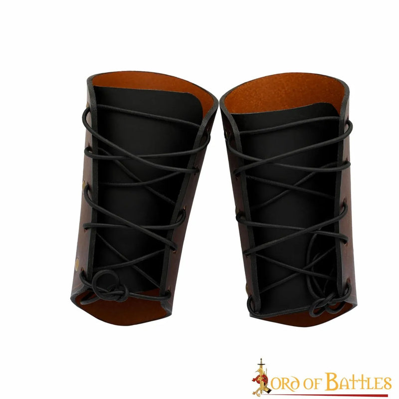 Mjolnir leather bracers, underarm guards