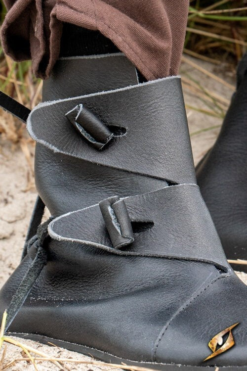 Viking schoenen Jorvik met rubber zool, zwart