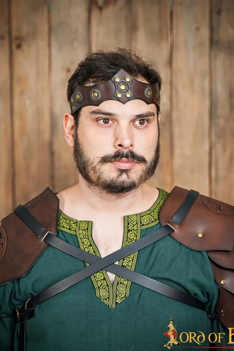 Skórzany korona Aldon, brązowy