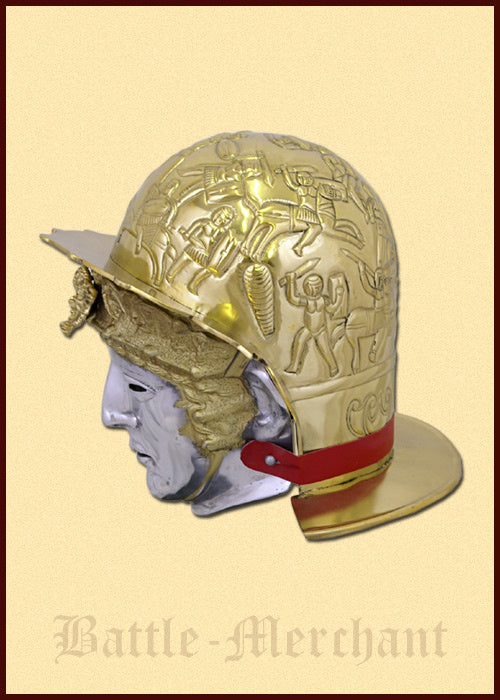 Romersk sportshjelm med larva-maske, 1,3 mm 