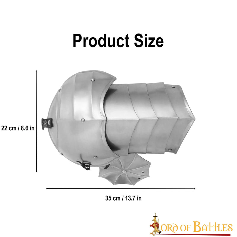 Gótico hombreras con rondeles, 1,6 mm 