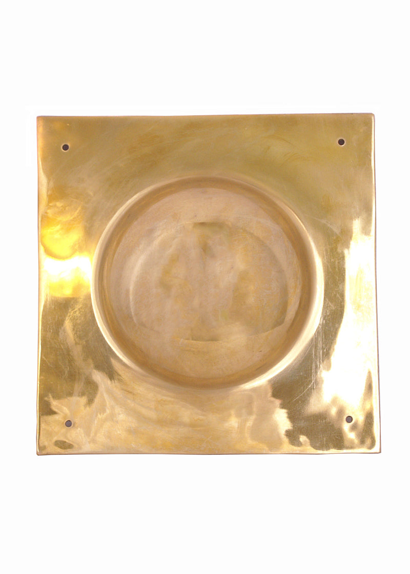 Messingen vierkante schildknop