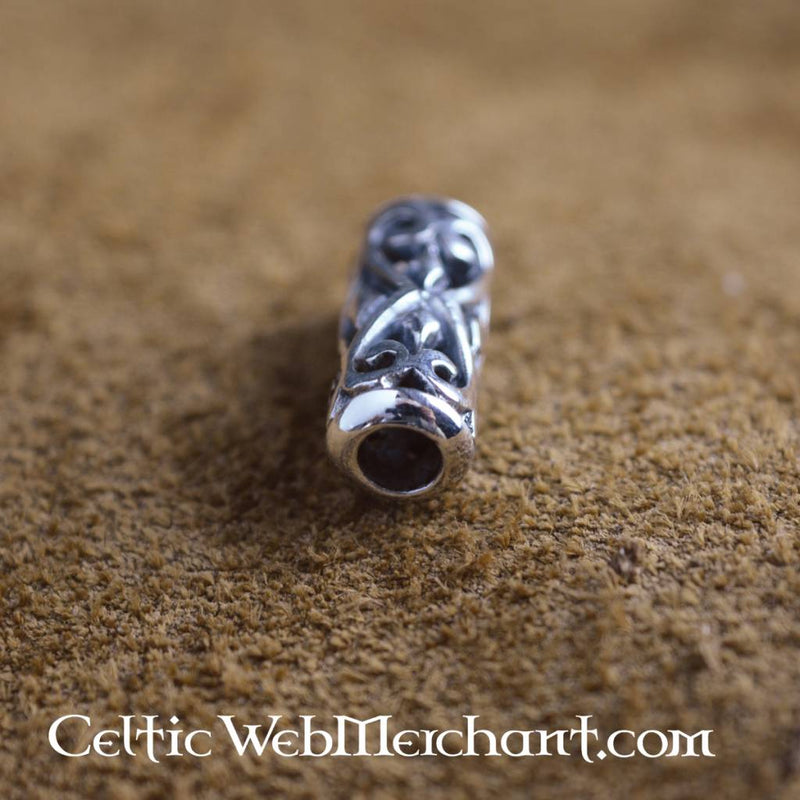 Medieval long beardbead, sterling silver