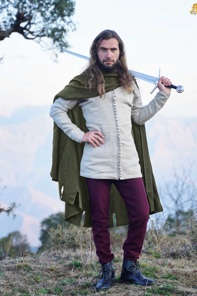 14de eeuwse mantel Bockstenman, wol, groen