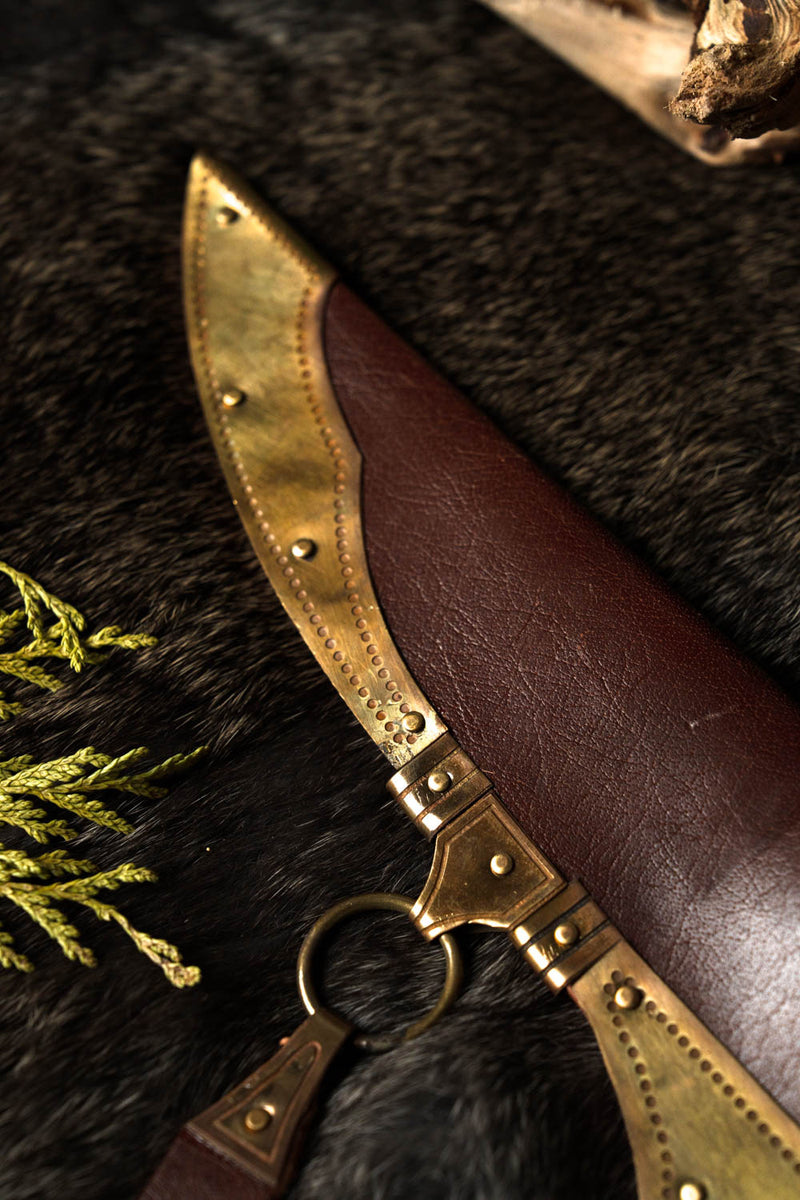 Viking seax Thingvellir, damascus steel, semi-sharp