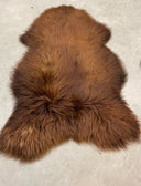 Peau de mouton brun rouille 