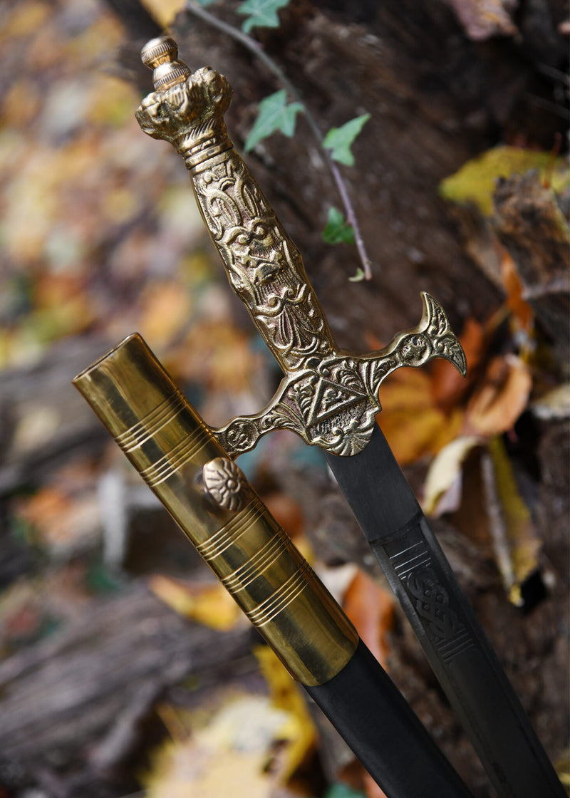 Ceremonial sword, gold, semi-sharp
