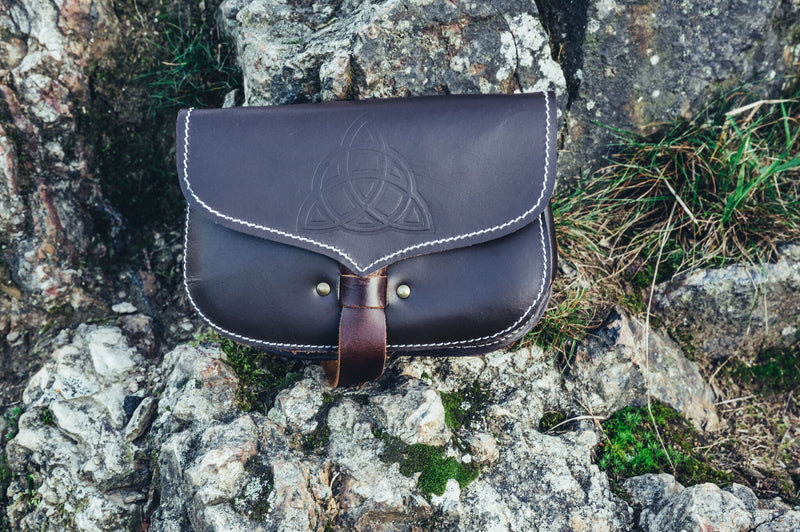Keltische tas triquetra, bruin