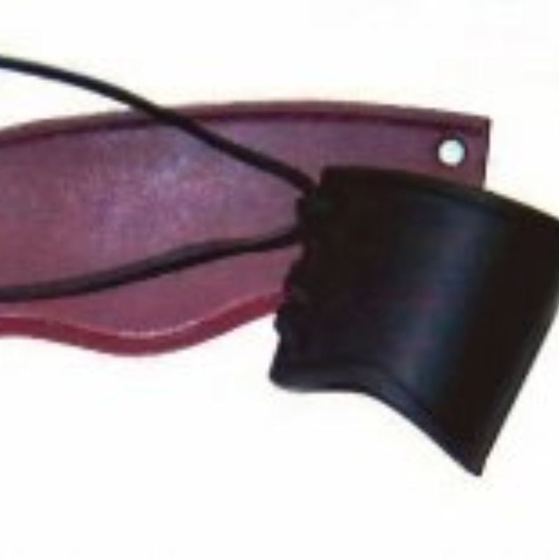 Leren armband zwart, kort, M