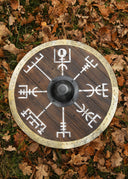 Viking shield Vegvisir with rawhide