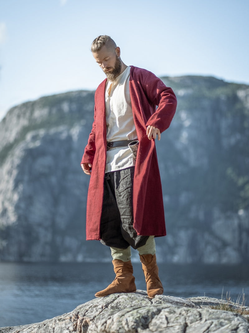 Kaftan Gustav, rood, wolmix