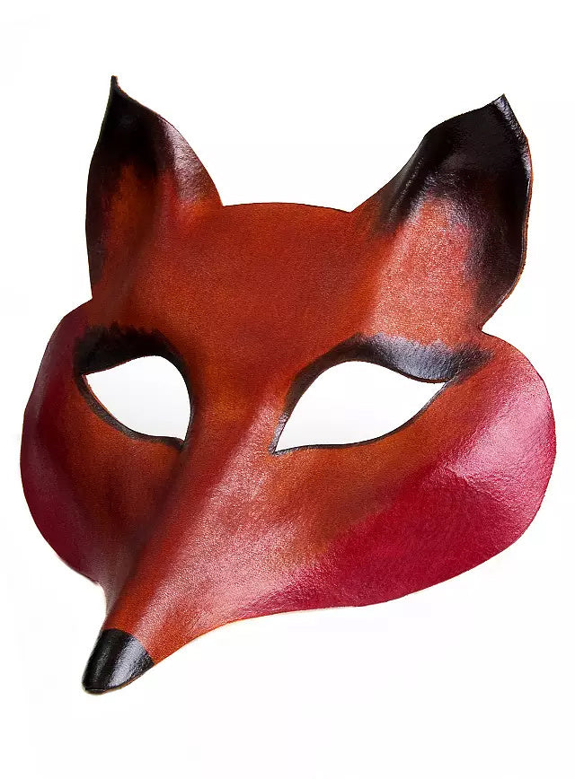 Venetiaans masker Vos, rood-oranje